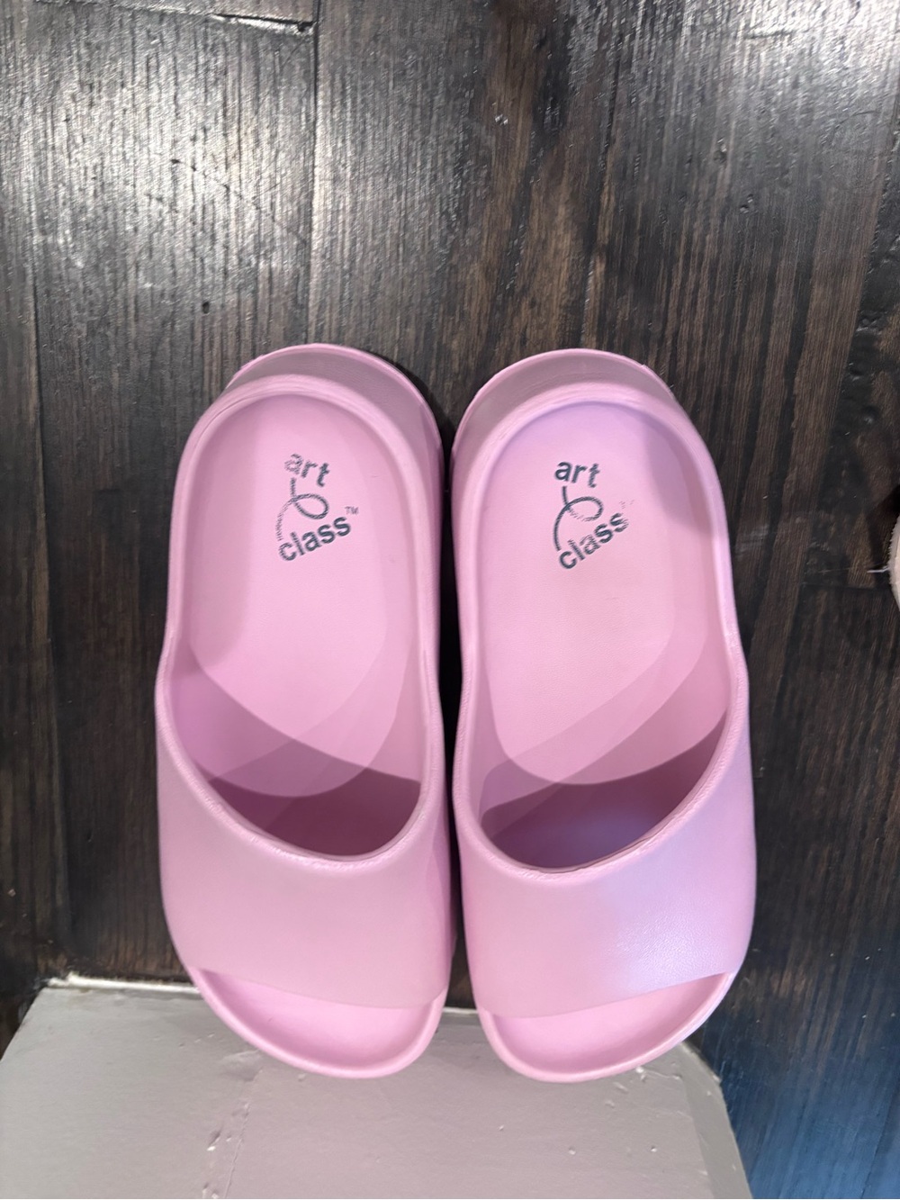 Pink Platform Slide Sandals - art class - Picture 3 of 3
